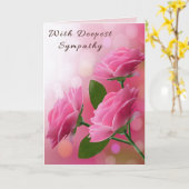 Christliche Scripture-Beileids-Karten-Rosa-Rosen Karte (Gelbe Blume)