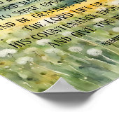 Christliche Segen-Schrift Wasserfarbe Natur Poster (Ecke)