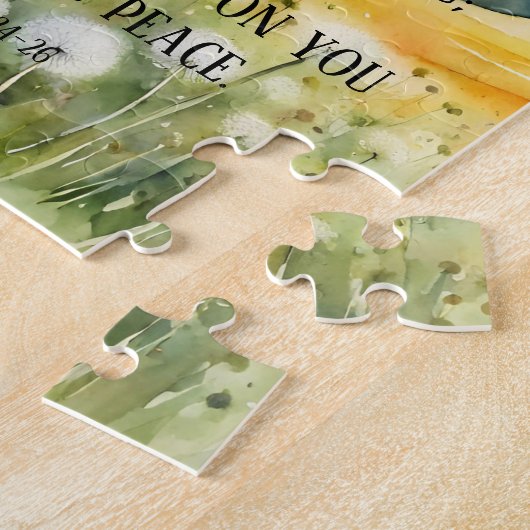 Christliche Segen-Schrift Wasserfarbe Natur Puzzle (Seite)