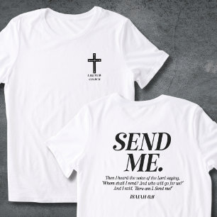 Christliche Senden Sie mir Isaiah 6:8 Kirchenname  Tri-Blend Shirt