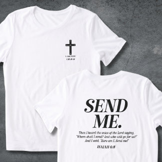 Christliche Senden Sie mir Isaiah 6:8 Kirchenname  Tri-Blend Shirt