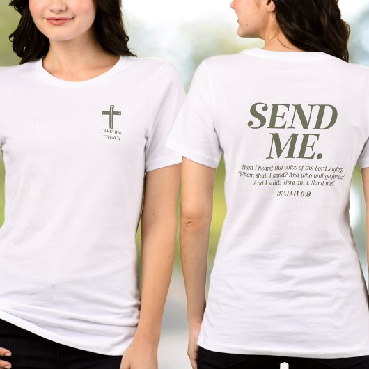 Christliche Senden Sie mir Isaiah 6:8 Kirchenname  Tri-Blend Shirt