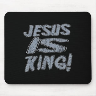 Christliche Shirt für die Menschen Jesus ist König Mousepad