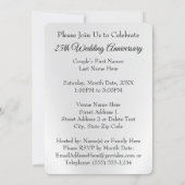 CHRISTLICHE Silber 25-jährige Einladungskarte Einladung (Rückseite)