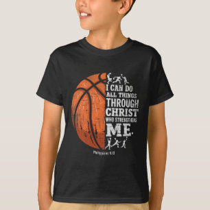 Christliche Sketch kann ich alles tun religiöse fa T-Shirt