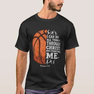 Christliche Sketch kann ich alles tun religiöse fa T-Shirt