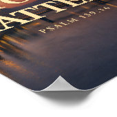 Christliche Skyline-Gestaltung 'Deine Geschichte z Poster (Ecke)