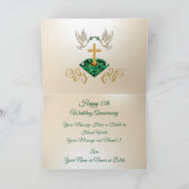 Christliche, smaragdgrüne Hochzeitskarten Feiertagskarte (Innenseite)