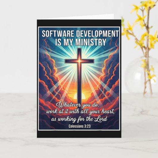Christliche Software-Entwicklung ist mein Dienst D Karte (Gelbe Blume)