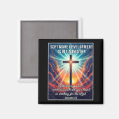 Christliche Softwareentwicklung ist mein Dienst En Magnet (Vorderseite/Rückseite)