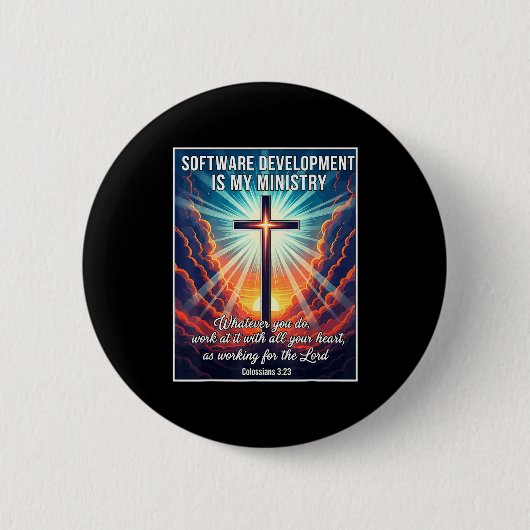 Christliche Softwareentwicklung ist mein Ministeri Button (Vorderseite)
