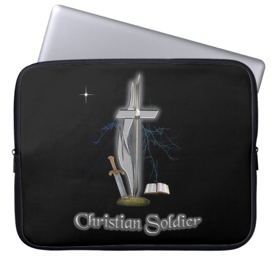 Christliche Soldat-Hüllen Laptopschutzhülle (Vorderseite)