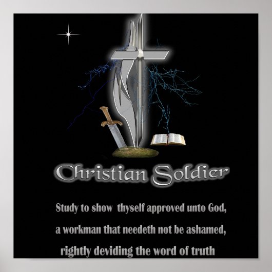 Christliche Soldatenartikel Poster (Vorne)
