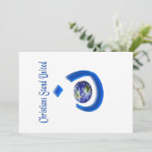 Christliche Solidarität Dankeskarte (Stehend Vorderseite)