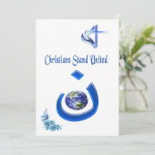 Christliche Solidarität Feiertagskarte (Stehend Vorderseite)