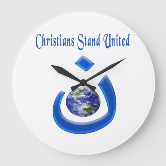 Christliche Solidaritätsuhr Große Wanduhr (Vorderseite)