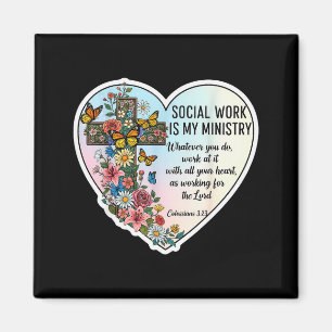 Christliche Sozialarbeiterarbeit ist mein Bibelmin Magnet