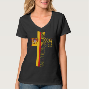 Christliche Spanische Religiöse Verse Spanien F T-Shirt