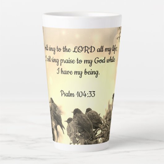 Christliche späte Tasse mit Bibelversen (Vorderseite)