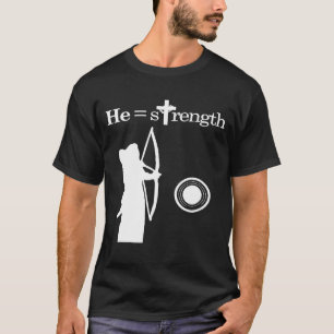 Christliche Sportvortrag Jesus Bogenschießen T-Shirt