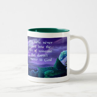 Christliche Sprichwort-Tasse Zweifarbige Tasse