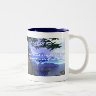 Christliche Sprichwort-Tasse Zweifarbige Tasse