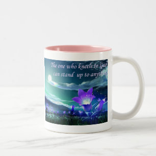 Christliche Sprichwort-Tasse Zweifarbige Tasse