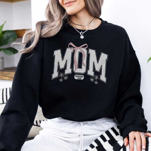 Christliche Sprichwörter Mama Coquette Bow Sweatshirt