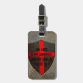 Christliche Stärke Bibel-Vers-Psalm-28:7 Lords. Gepäckanhänger (Vorderseite vertikal)