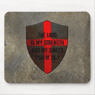 Christliche Stärke Bibel-Vers-Psalm-28:7 Lords. Mousepad