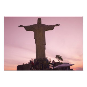 Christliche Statue in Corcovado, in der Nähe von Fotodruck