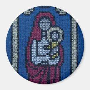 Christliche Stickerei Magnet