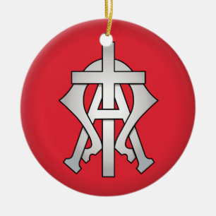 Christliche Symbol-Weihnachtsbaum-Verzierung Keramik Ornament