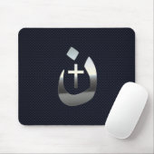 Christliche Symbole des Nazarenkreuzs auf blau Mousepad (Mit Mouse)