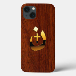 Christliche Symbole des Nazarenkreuzs in Gold Case-Mate iPhone Hülle