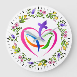 Christliche Symbole Uhr