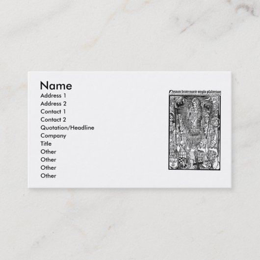 Christliche Symbole Visitenkarte (Vorderseite)