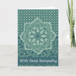 Christliche Sympathie-Karte Green Doodle Design Dankeskarte