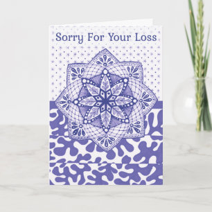 Christliche Sympathiekarte Lila Doodle-Design Dankeskarte