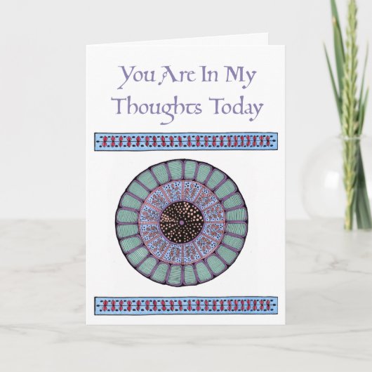 Christliche Sympathiekarte Lila Grüne Medaille Karte (Vorderseite)