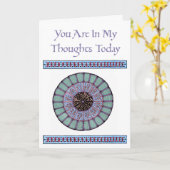 Christliche Sympathiekarte Lila Grüne Medaille Karte (Gelbe Blume)