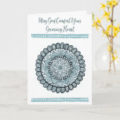 Christliche Sympathiekarte mit grüner Medaille Karte (Gelbe Blume)