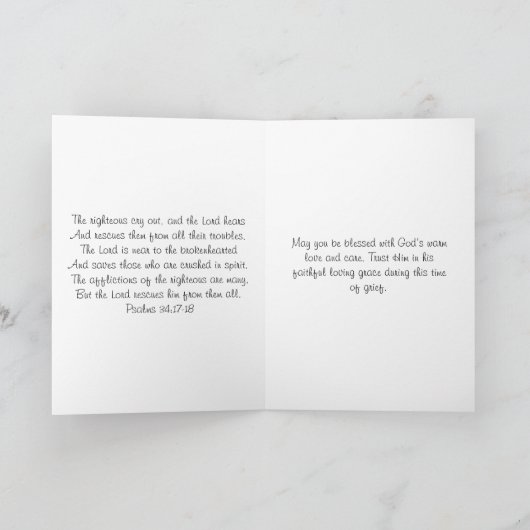 Christliche Sympathiekarte mit Lila Medaille Karte (Innenseite)