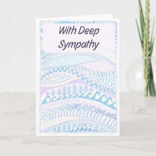 Christliche Sympathy-Card Blauer Verlauf Dankeskarte