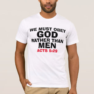 Christliche T - Shirt, OBEY GOTT, statt MÄNNER T-Shirt