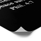 Christliche T-Shirts Ein unruhiger Geist Sein Frie Poster (Ecke)