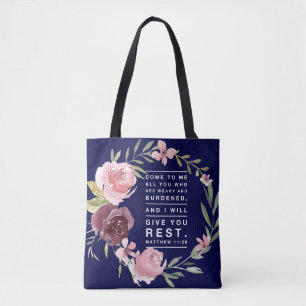 Christliche Tasche mit inspirierender Schrift
