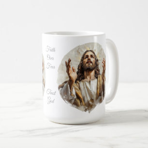 Christliche Tasse, Jesus, Glaube über Angst, Vertr Kaffeetasse