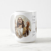 Christliche Tasse, Jesus, Glaube über Angst, Vertr Kaffeetasse (Vorderseite Links)