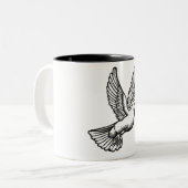 Christliche Taube Kaffeetasse (Vorderseite Links)